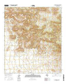 El Muerto Peak Texas Current topographic map, 1:24000 scale, 7.5 X 7.5 Minute, Year 2016