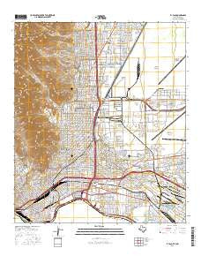 El Paso Texas Current topographic map, 1:24000 scale, 7.5 X 7.5 Minute, Year 2016