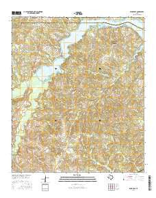 Elderville Texas Current topographic map, 1:24000 scale, 7.5 X 7.5 Minute, Year 2016