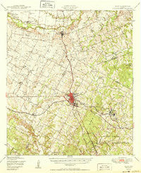 Elgin Texas Historical topographic map, 1:62500 scale, 15 X 15 Minute, Year 1950