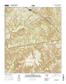 Elkhart Creek Texas Current topographic map, 1:24000 scale, 7.5 X 7.5 Minute, Year 2016