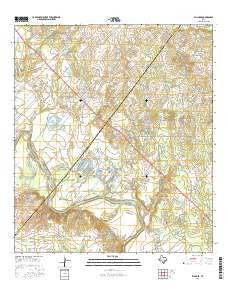 Ellinger Texas Current topographic map, 1:24000 scale, 7.5 X 7.5 Minute, Year 2016