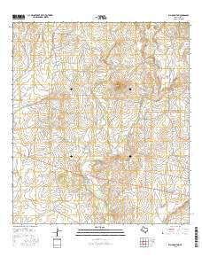 Elm Mountain Texas Current topographic map, 1:24000 scale, 7.5 X 7.5 Minute, Year 2016