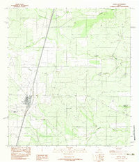 Encinal Texas Historical topographic map, 1:24000 scale, 7.5 X 7.5 Minute, Year 1982