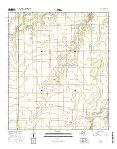 Eola Texas Current topographic map, 1:24000 scale, 7.5 X 7.5 Minute, Year 2016
