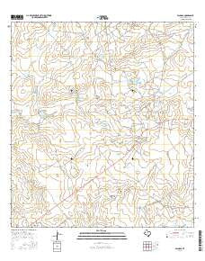 Escobas Texas Current topographic map, 1:24000 scale, 7.5 X 7.5 Minute, Year 2016