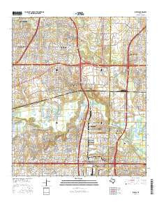 Euless Texas Current topographic map, 1:24000 scale, 7.5 X 7.5 Minute, Year 2016