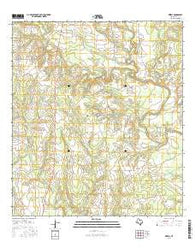 Ezzell Texas Current topographic map, 1:24000 scale, 7.5 X 7.5 Minute, Year 2016