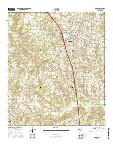 Fairfield Texas Current topographic map, 1:24000 scale, 7.5 X 7.5 Minute, Year 2016