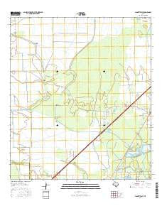 Fannett West Texas Current topographic map, 1:24000 scale, 7.5 X 7.5 Minute, Year 2016