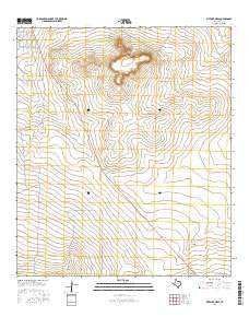 Fivemile Mesa Texas Current topographic map, 1:24000 scale, 7.5 X 7.5 Minute, Year 2016