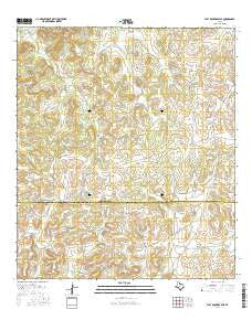 Flat Rock Draw SE Texas Current topographic map, 1:24000 scale, 7.5 X 7.5 Minute, Year 2016