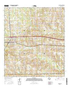 Flatonia Texas Current topographic map, 1:24000 scale, 7.5 X 7.5 Minute, Year 2016