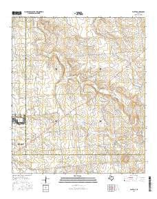 Flattop Texas Current topographic map, 1:24000 scale, 7.5 X 7.5 Minute, Year 2016