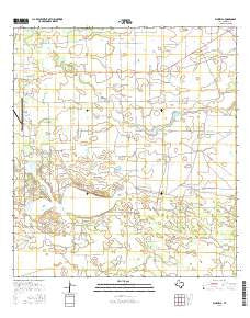 Flowella Texas Current topographic map, 1:24000 scale, 7.5 X 7.5 Minute, Year 2016