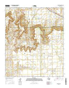 Fluvanna Texas Current topographic map, 1:24000 scale, 7.5 X 7.5 Minute, Year 2016