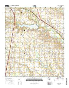 Forreston Texas Current topographic map, 1:24000 scale, 7.5 X 7.5 Minute, Year 2016