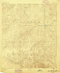 Fort McKavett Texas Historical topographic map, 1:125000 scale, 30 X 30 Minute, Year 1893