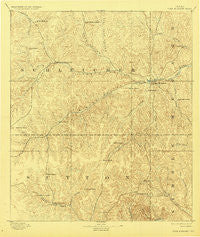 Fort McKavett Texas Historical topographic map, 1:125000 scale, 30 X 30 Minute, Year 1893