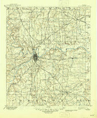 Fort Worth Texas Historical topographic map, 1:125000 scale, 30 X 30 Minute, Year 1894