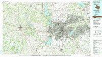 Fort Worth Texas Historical topographic map, 1:100000 scale, 30 X 60 Minute, Year 1985