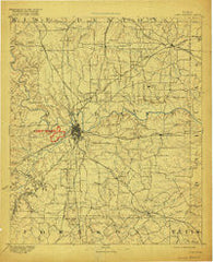 Fort Worth Texas Historical topographic map, 1:125000 scale, 30 X 30 Minute, Year 1894