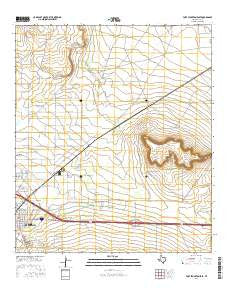Fort Stockton East Texas Current topographic map, 1:24000 scale, 7.5 X 7.5 Minute, Year 2016