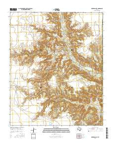 Fortress Cliff Texas Current topographic map, 1:24000 scale, 7.5 X 7.5 Minute, Year 2016