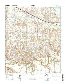 Fowlkes Texas Current topographic map, 1:24000 scale, 7.5 X 7.5 Minute, Year 2016