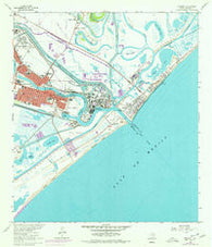 Freeport Texas Historical topographic map, 1:24000 scale, 7.5 X 7.5 Minute, Year 1964