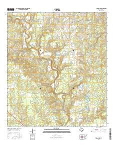 Frelsburg Texas Current topographic map, 1:24000 scale, 7.5 X 7.5 Minute, Year 2016