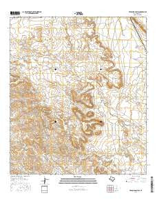 Frenchman Hills Texas Current topographic map, 1:24000 scale, 7.5 X 7.5 Minute, Year 2016