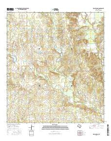 Frio Town NE Texas Current topographic map, 1:24000 scale, 7.5 X 7.5 Minute, Year 2016