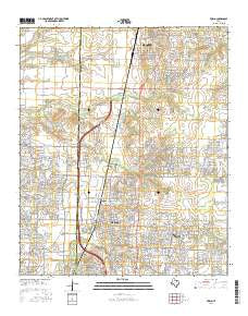 Frisco Texas Current topographic map, 1:24000 scale, 7.5 X 7.5 Minute, Year 2016
