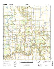 Fulshear Texas Current topographic map, 1:24000 scale, 7.5 X 7.5 Minute, Year 2016