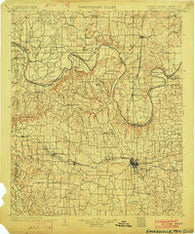 Gainesville Texas Historical topographic map, 1:125000 scale, 30 X 30 Minute, Year 1902