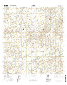 Galvan Ranch Texas Current topographic map, 1:24000 scale, 7.5 X 7.5 Minute, Year 2016
