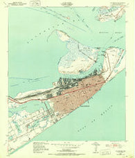 Galveston Texas Historical topographic map, 1:24000 scale, 7.5 X 7.5 Minute, Year 1943