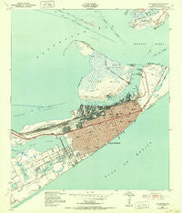 Galveston Texas Historical topographic map, 1:24000 scale, 7.5 X 7.5 Minute, Year 1943