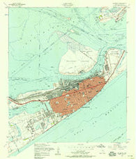 Galveston Texas Historical topographic map, 1:24000 scale, 7.5 X 7.5 Minute, Year 1954