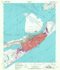 Galveston Texas Historical topographic map, 1:24000 scale, 7.5 X 7.5 Minute, Year 1954