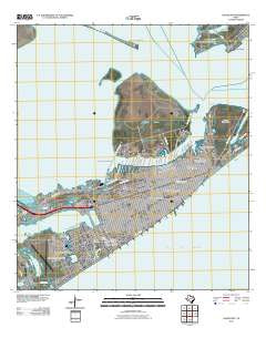Galveston Texas Historical topographic map, 1:24000 scale, 7.5 X 7.5 Minute, Year 2010