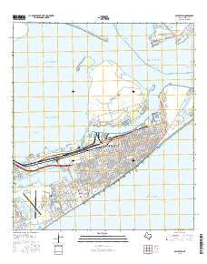 Galveston Texas Current topographic map, 1:24000 scale, 7.5 X 7.5 Minute, Year 2016