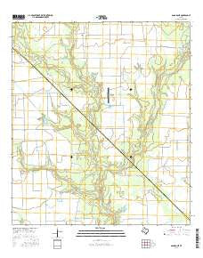 Ganado NE Texas Current topographic map, 1:24000 scale, 7.5 X 7.5 Minute, Year 2016