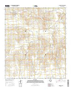 Garden City Texas Current topographic map, 1:24000 scale, 7.5 X 7.5 Minute, Year 2016