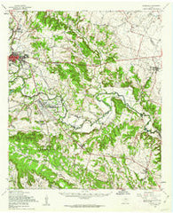 Gatesville Texas Historical topographic map, 1:62500 scale, 15 X 15 Minute, Year 1958