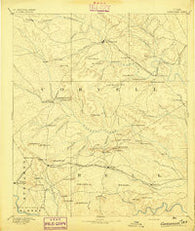 Gatesville Texas Historical topographic map, 1:125000 scale, 30 X 30 Minute, Year 1894