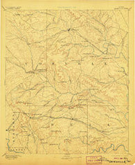Gatesville Texas Historical topographic map, 1:125000 scale, 30 X 30 Minute, Year 1894