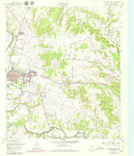Gatesville East Texas Historical topographic map, 1:24000 scale, 7.5 X 7.5 Minute, Year 1957