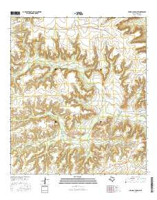Geddis Canyon NW Texas Current topographic map, 1:24000 scale, 7.5 X 7.5 Minute, Year 2016
